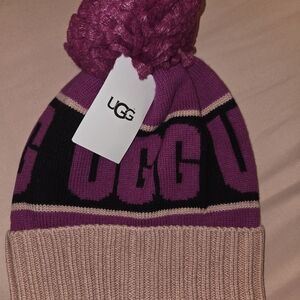NWT UGG Pink and Purple Knit Beanie